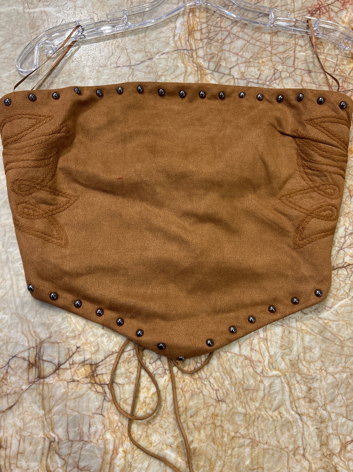 Wester Suede Tube Top