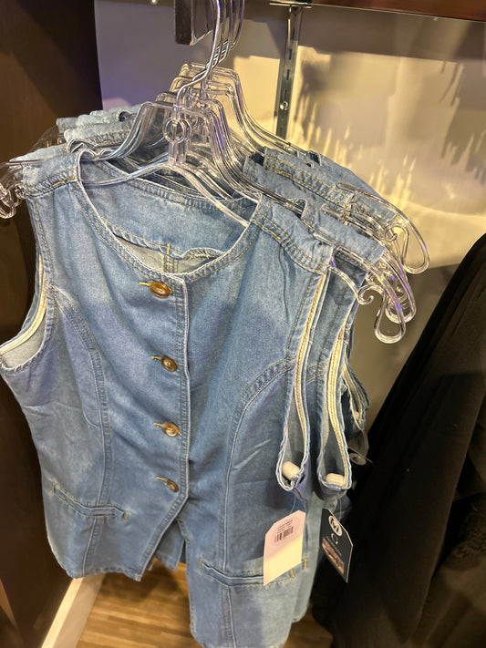 Light BLUE DENIM VEST final sale