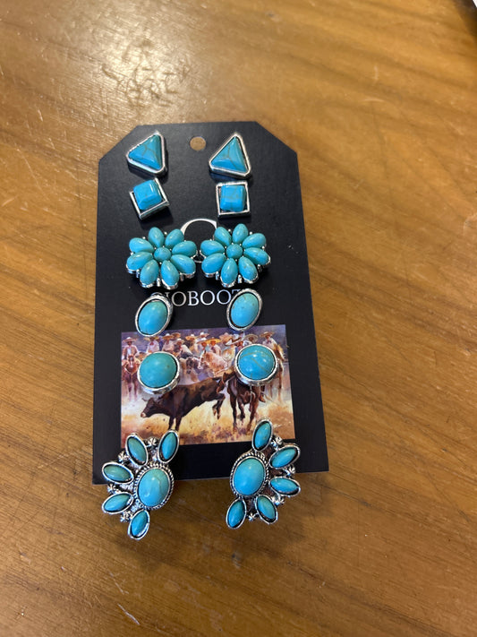 Flower Blue Earring set