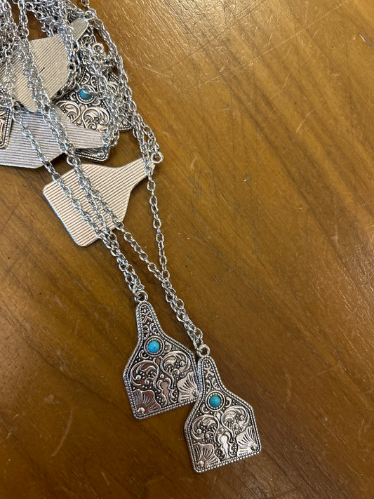 Western Necklace Cow Tag