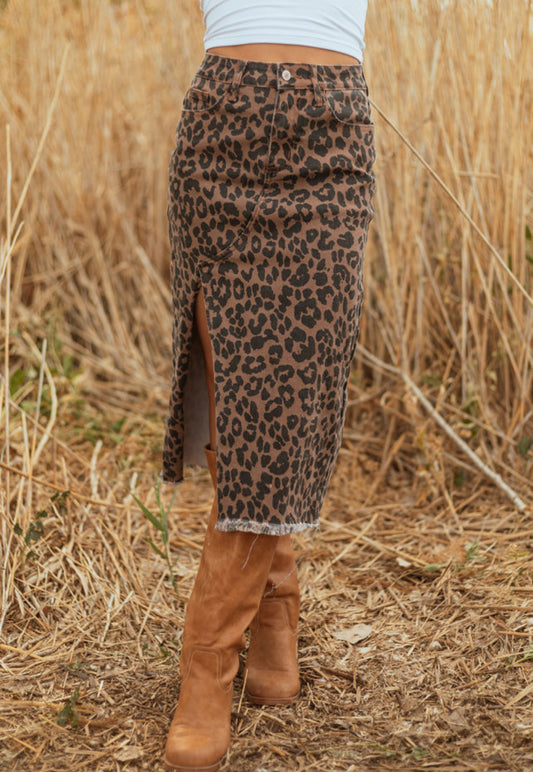 Chetah Print Skirt