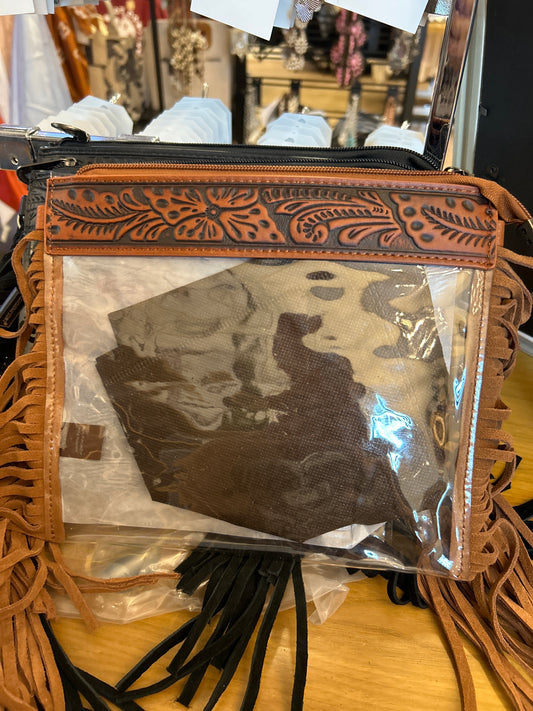 Wrangler clear tan purse