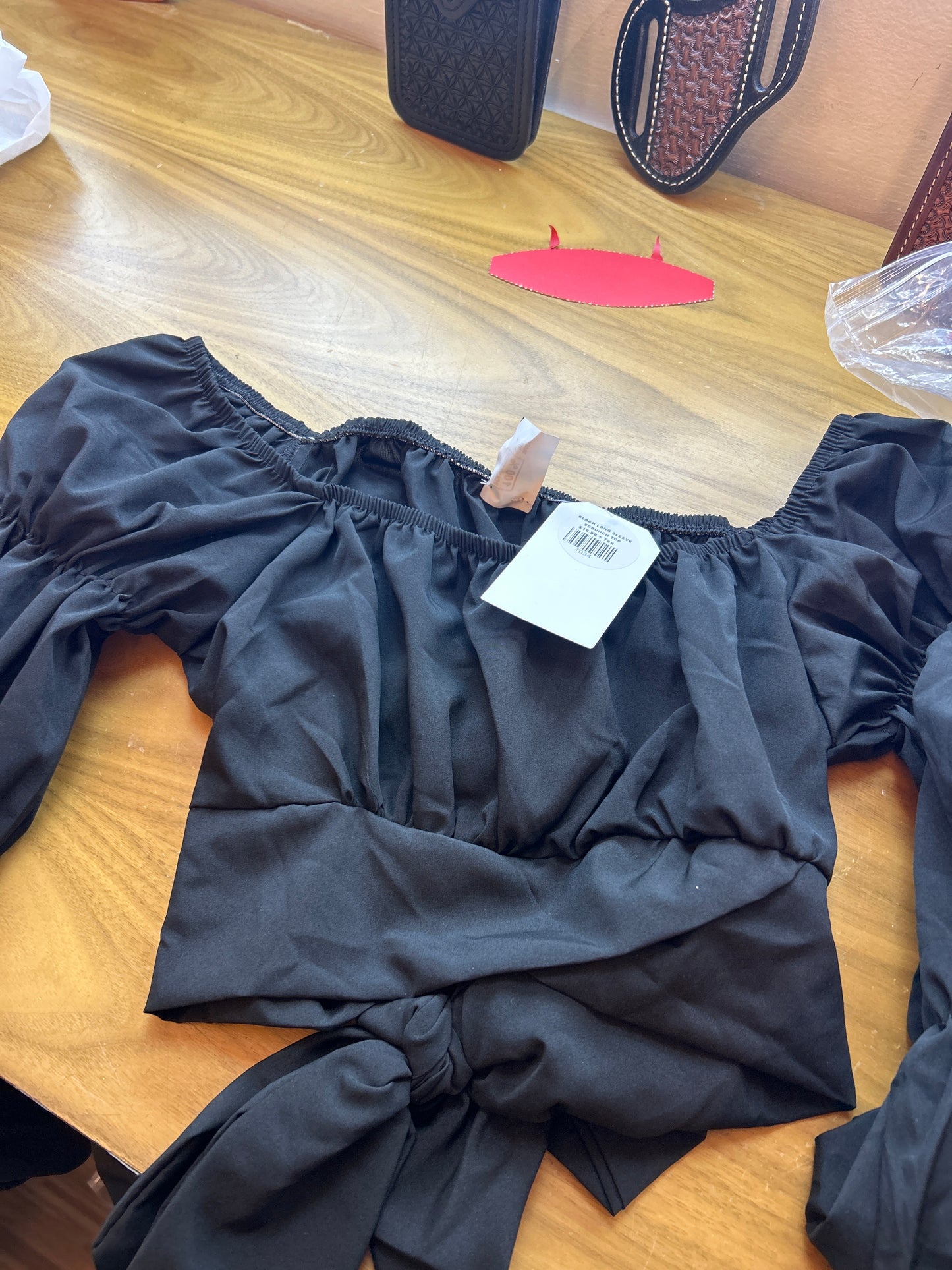 Long sleeve scrunch top