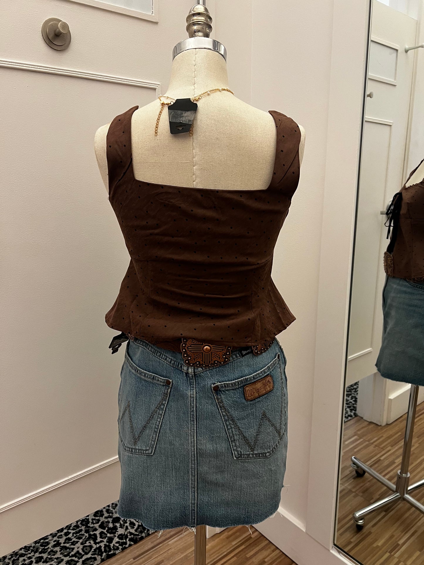 Polka Dot Top (brown)