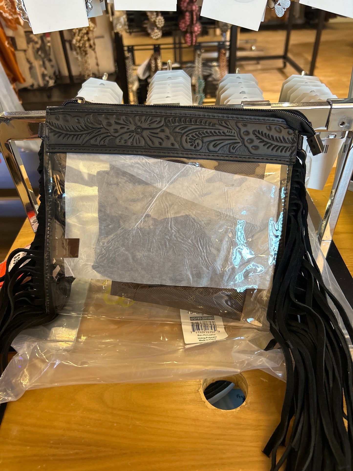 Wrangler clear black purse
