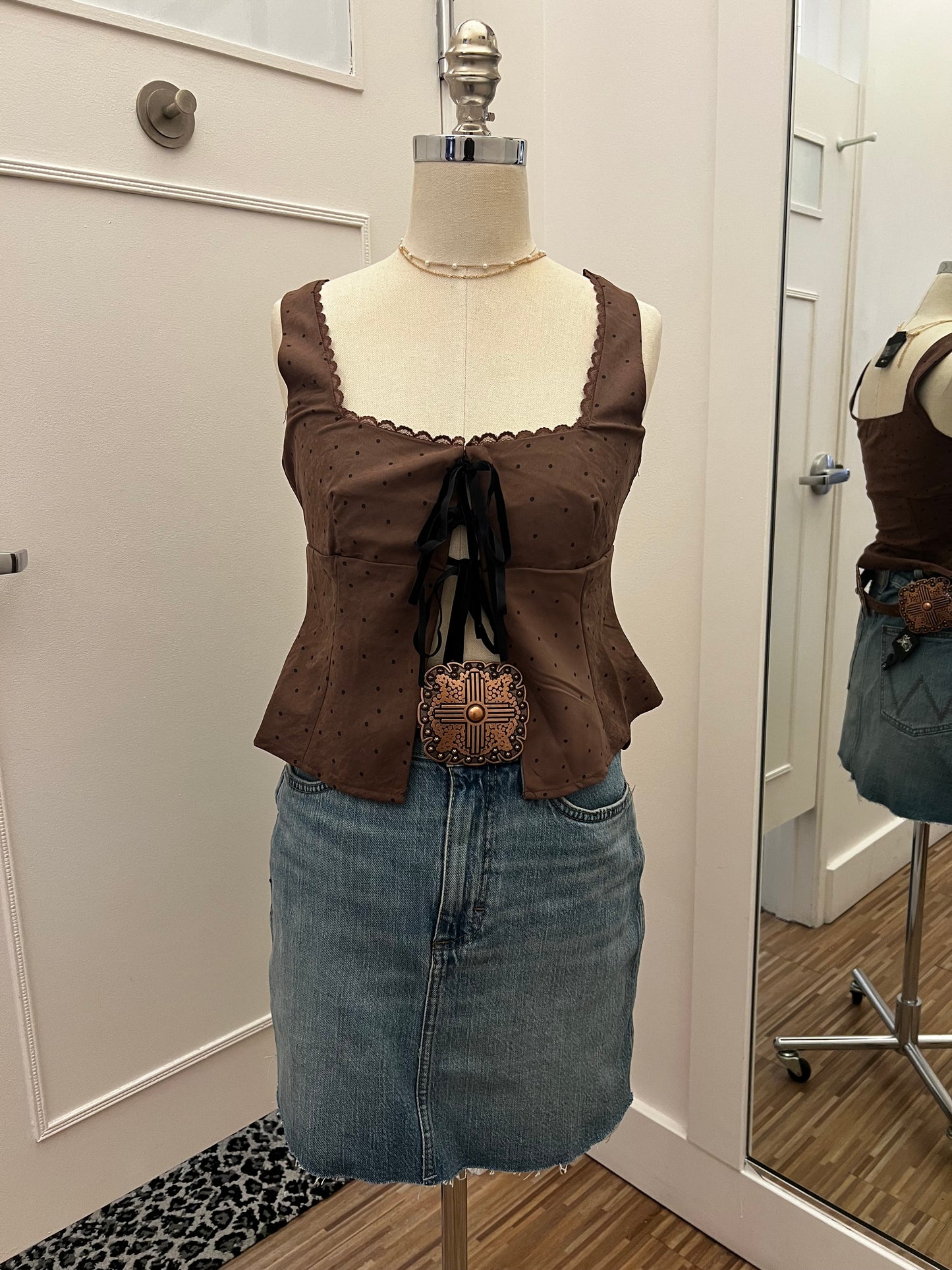 Polka Dot Top (brown)