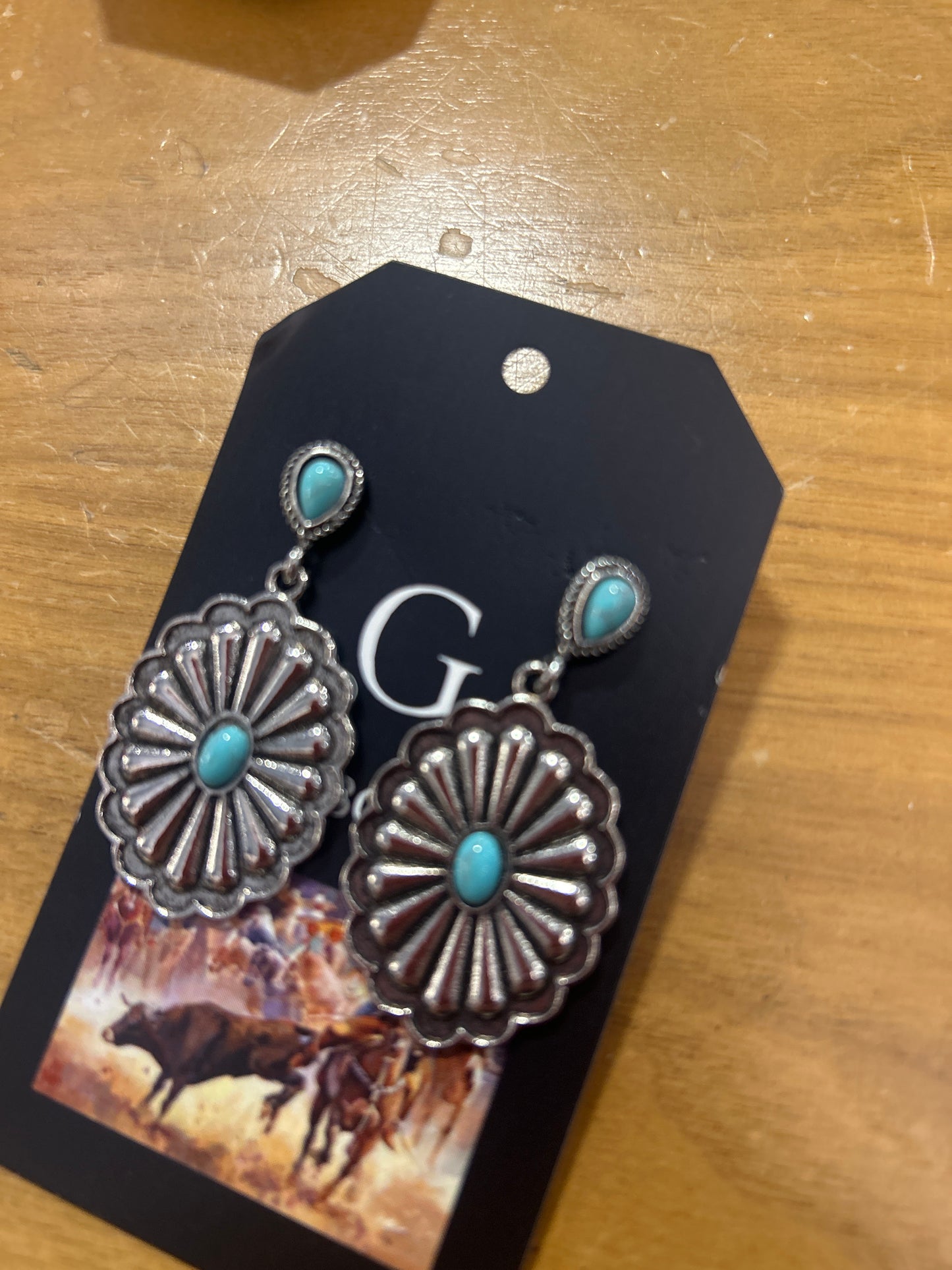 Concho turquoise earrings
