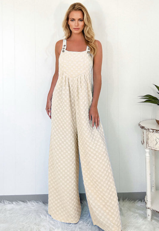 Beige checkered jumper