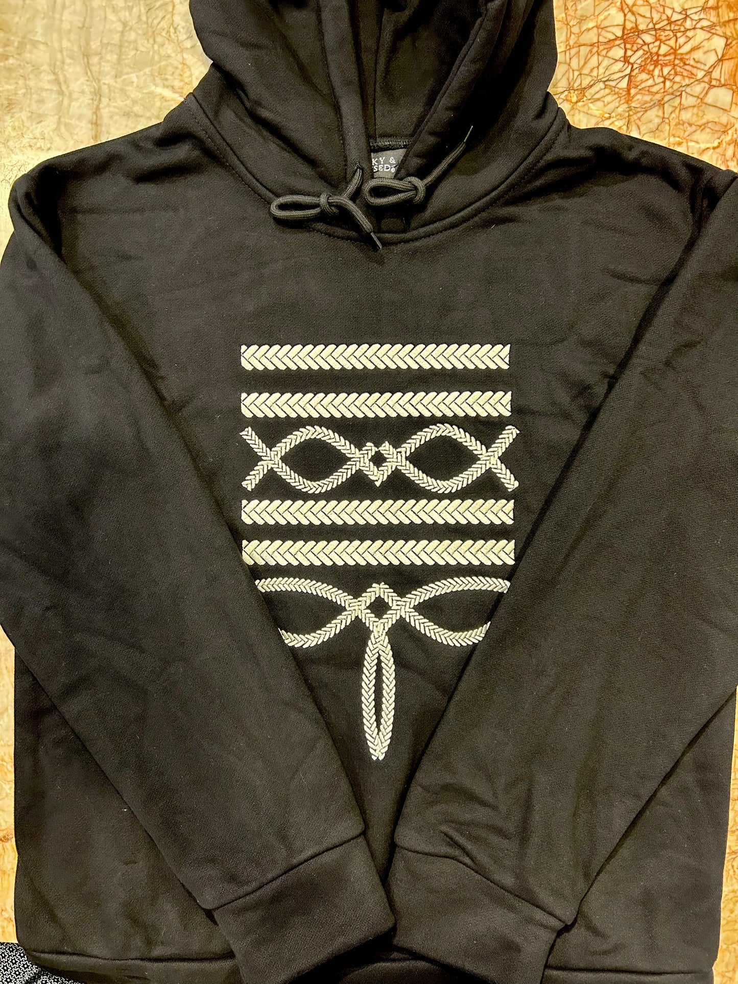 Women Hoodie Embroidered (black)