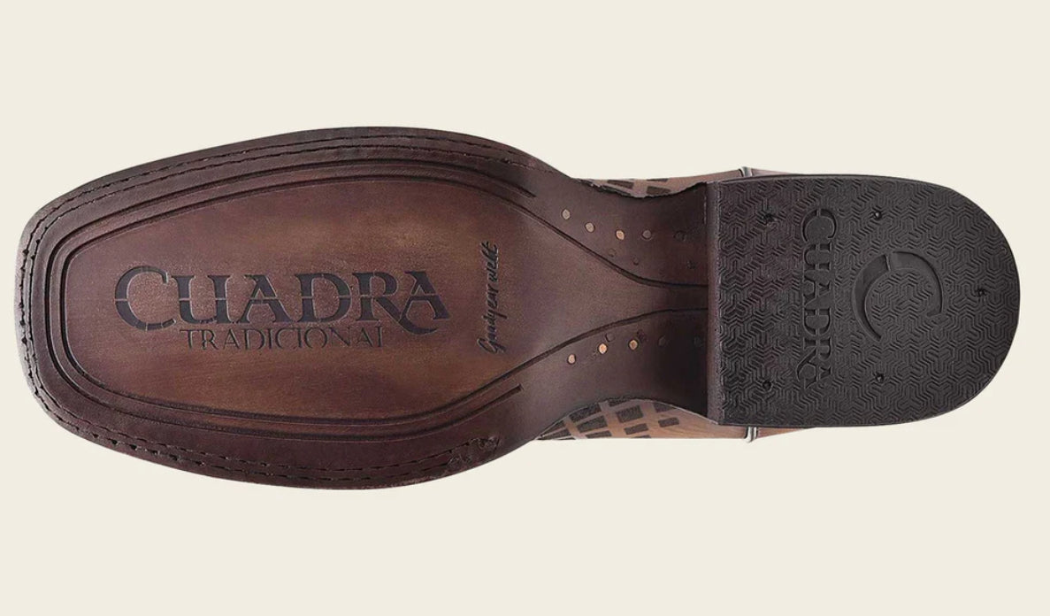 CUADRA ENGRAVED HONEY LEATHER WESTERN BOOTS CU500