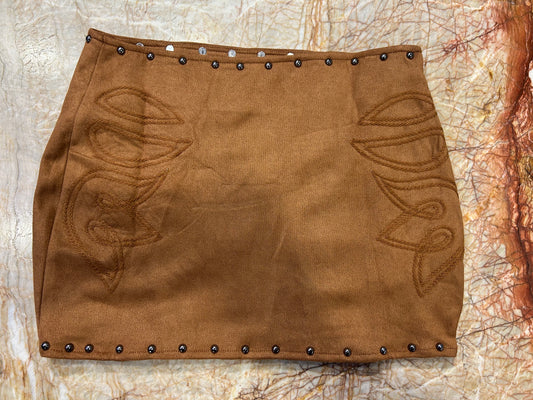 Suede Mini Skirt