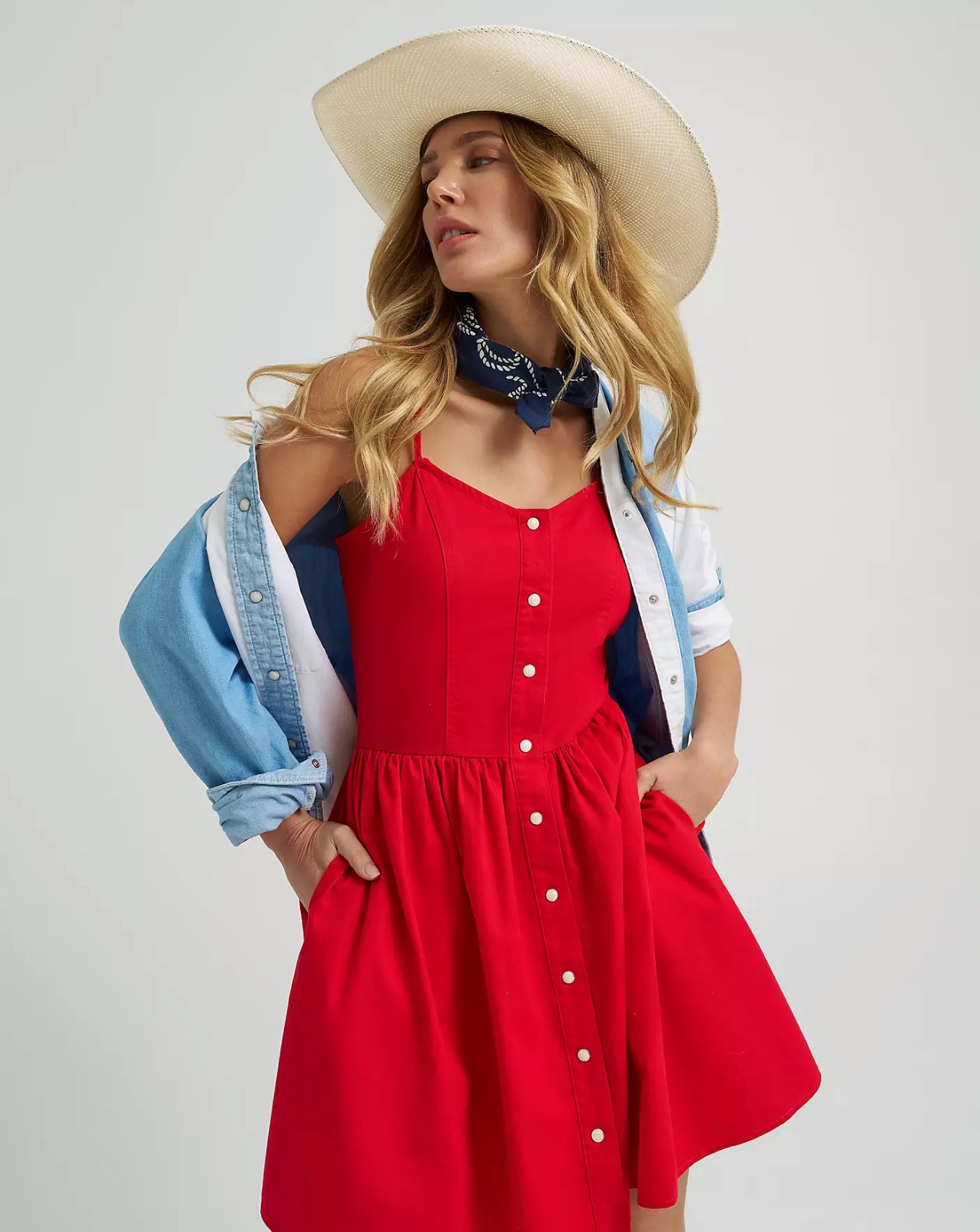 WOMEN'S AMERICANA CORSET SNAP DRESS