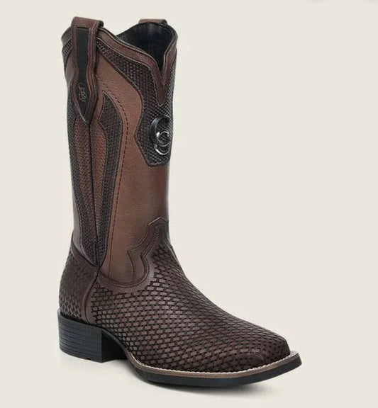 Cuadra square toe laser honey embroidery cu984