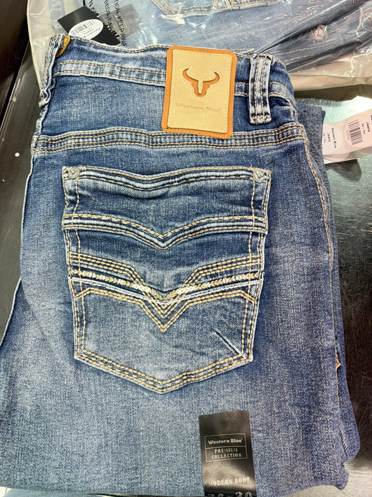 Western blue men’s jeans