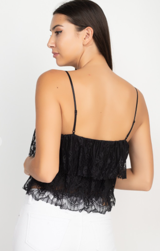 Tiered Lace Ruffe Top final sale